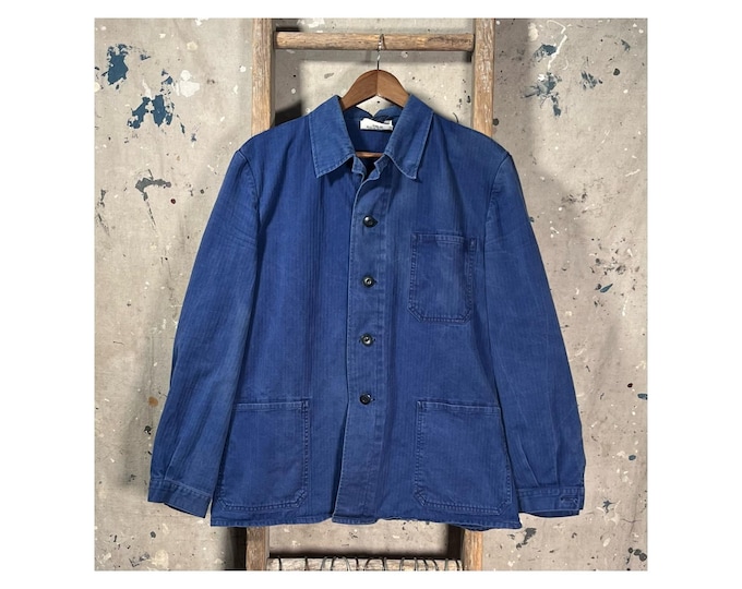Faded Blue '80s Herringbone Twill Chore Jacket
