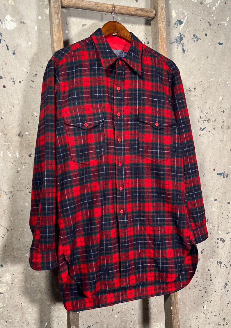 Camisa de lana Pendleton Shadow Plaid imagen 5
