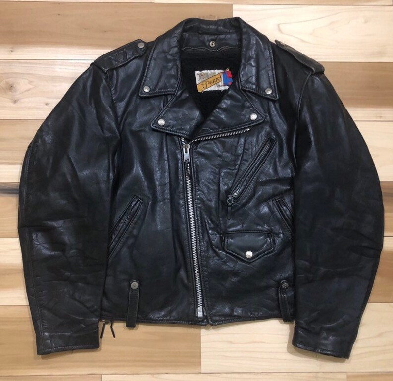 Sherpa Lined Schott Nyc Perfecto Leather Motorcycle Jacket 46