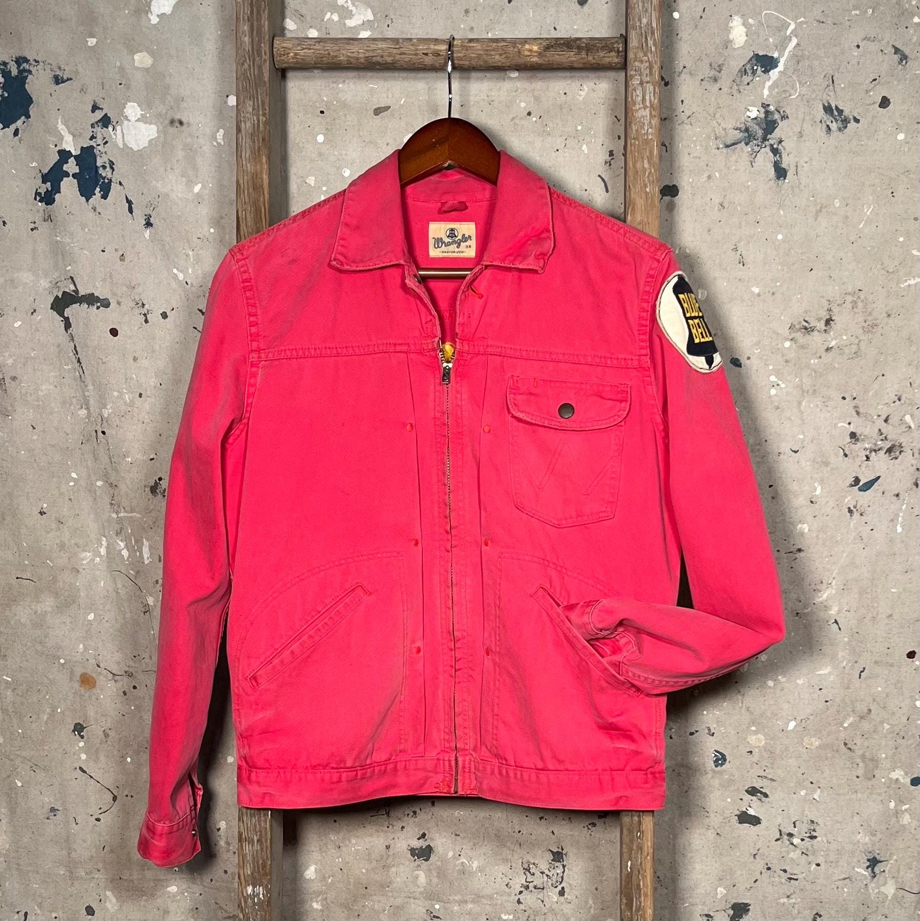 Rodeo Wrangler Blue Bell 24MJZ Red Denim Jacket - Etsy Rodeo Wrangler Blue Bell 24MJZ Red Denim Jacket - Etsy