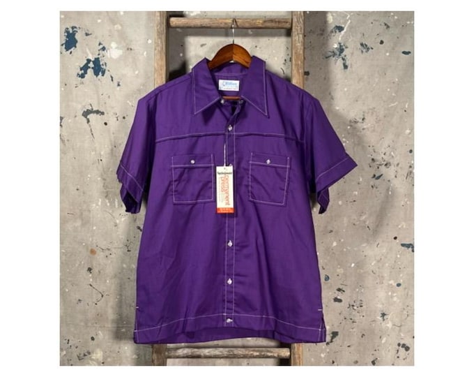 Purple 1970s Bowling Shirt *Deadstock