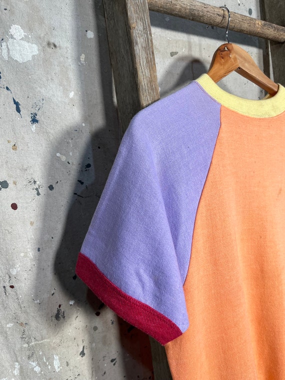 1960s Color Block Sweatshirt 6-ToneNOS - image 3