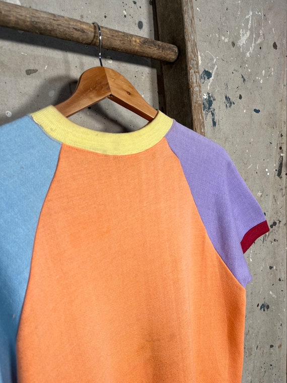1960s Color Block Sweatshirt 6-ToneNOS - image 5