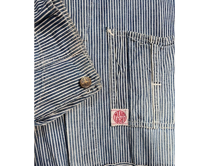 1940s Headlight brand Hickory Stripe Coveralls