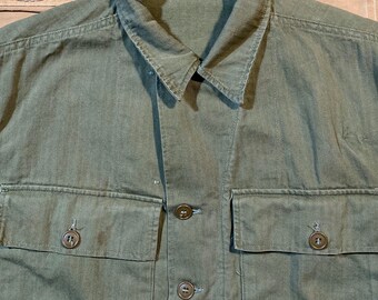 1940s M-43 HBT Shirt US Army Deadstock - Etsy