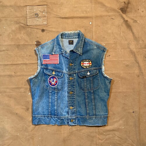 60s Lee 101-J Denim Cutoff shops Vest
