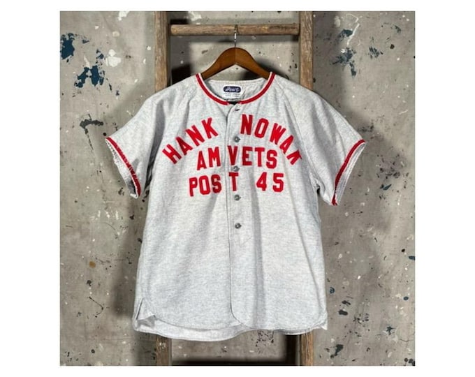 Deadstock 1950s Baseball Uniform Wool Jersey