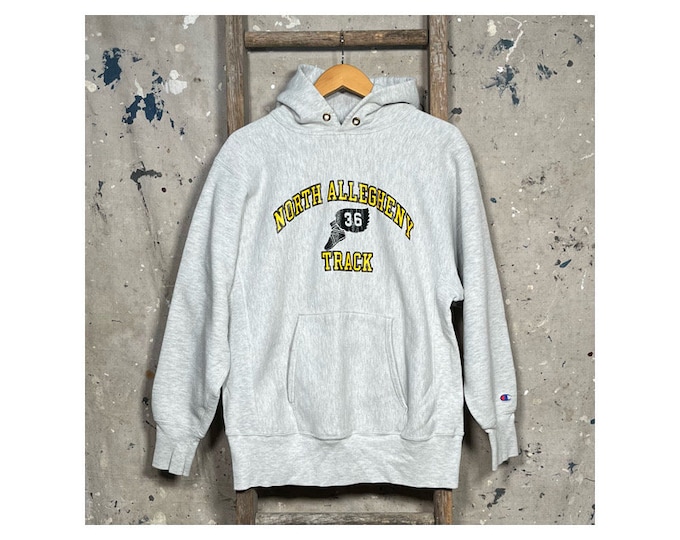 Winged Foot '90s Champion Reverse Weave  North Allegheny Track Hoodie