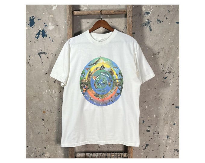 1990s Earth T-Shirt Human-I-Tees