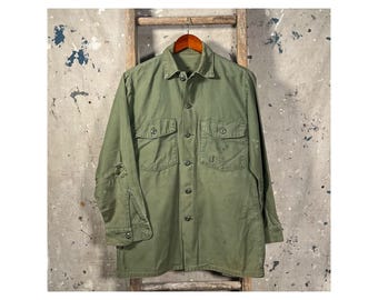 Distressed '70s USMC Fatigue Shirt OG 107