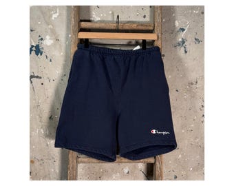 Navy Blue 1990s Champion Reverse Weave Shorts USA