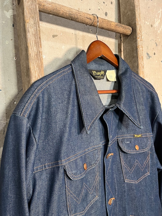 1970s Wrangler Denim Jacket Selvedge Deadstock - image 4