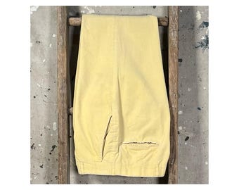 1970s Corduroy Pants Pinwale Yellow