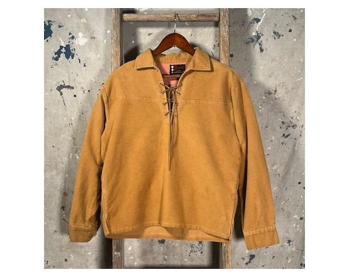 1960s All Cotton Lace Up Shirt by Darwin Japan