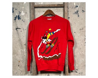 80s Mickey Mouse Ski Sweatshirt Chenille