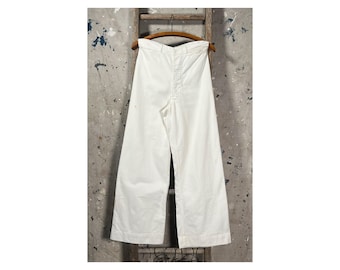1940s White Trousers USN Sailor Pants
