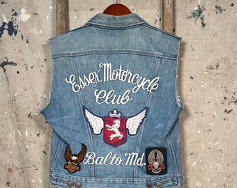 ビンテージ バイカー ベスト ジージャン MC デニムジャケット