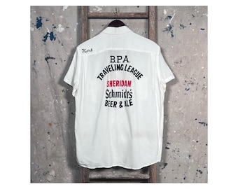 Schmidt's Beer '60s Hilton Bowling Shirt Flocked
