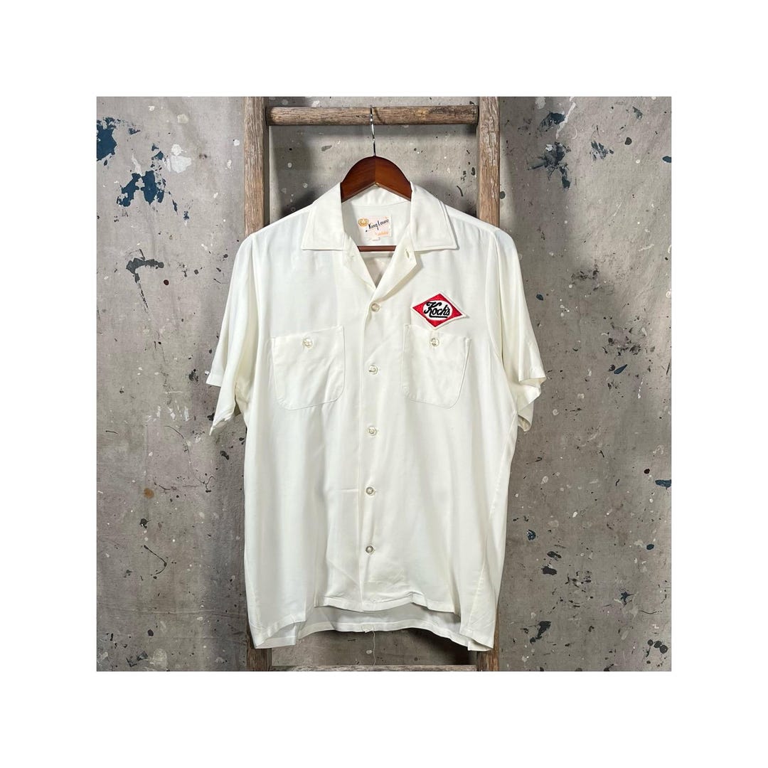 R*A様 50's bowling shirt デッドストック White Rayon 1950s Bowling Shirt Koch's Beer - Etsy UK