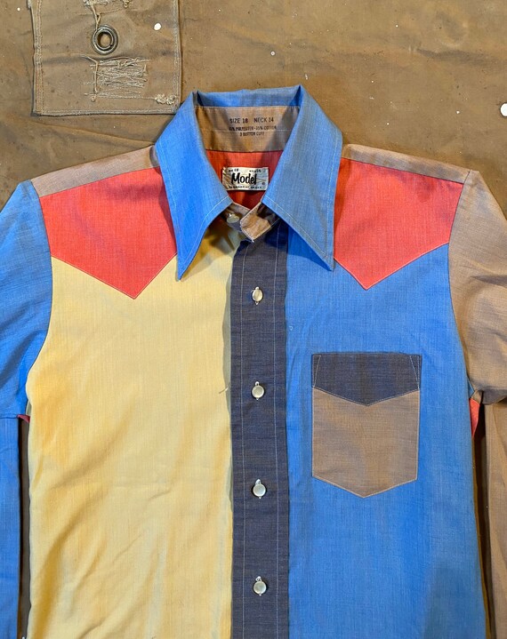 1960s Color Block Shirt - image 7