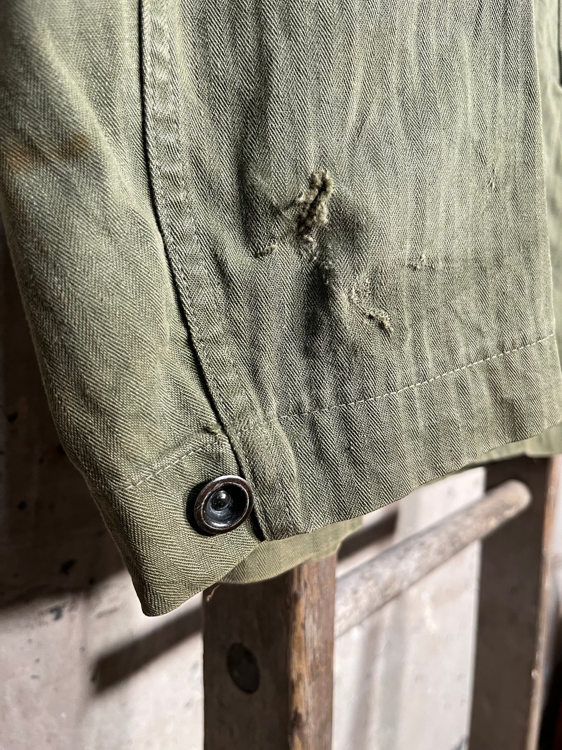 1940s ARMY M-43 HBT Shirt Early Plain Buttons