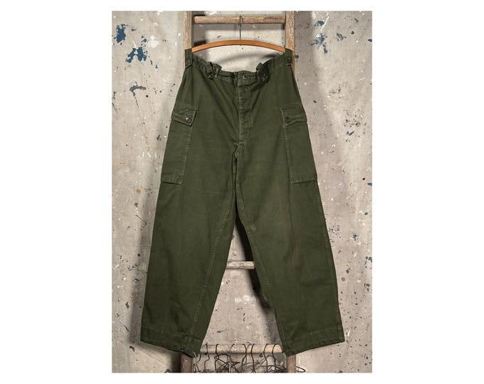 1960s Herringbone Twill Trousers