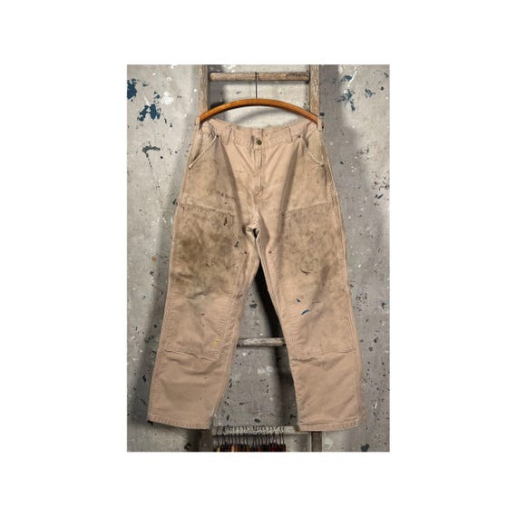 Thrashed Carhartt Double Knee Duck Canvas Pants - image 1