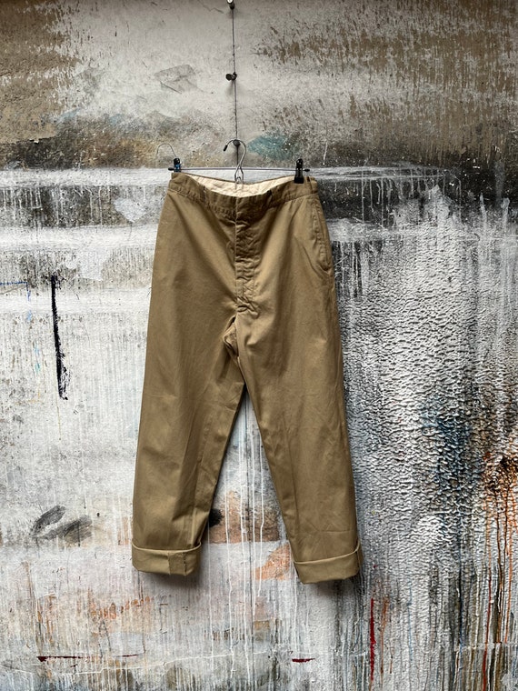 30 Waist '60s Khaki Trousers - image 2