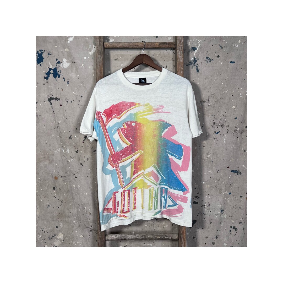 Distressed 80s Gotcha AOP Surf T-shirt - Etsy