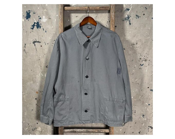 XL 1970s Gray Cotton Chore Coat