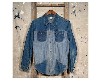1970s Wrangler Denim Shirt Jacket 2 tone