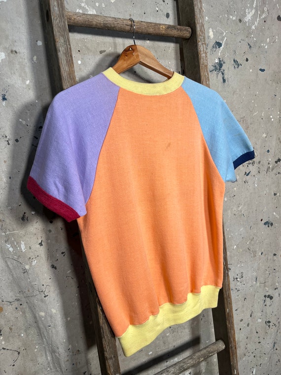 1960s Color Block Sweatshirt 6-ToneNOS - image 4