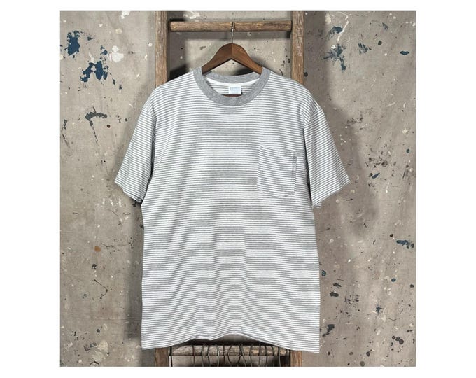 1990s Stripe Pocket Tee