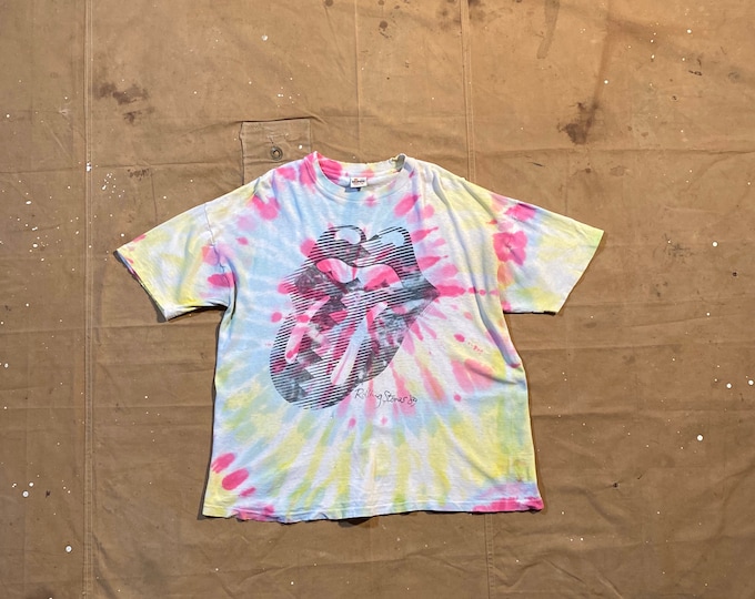 1989 Rolling Stones tie dye T Shirt