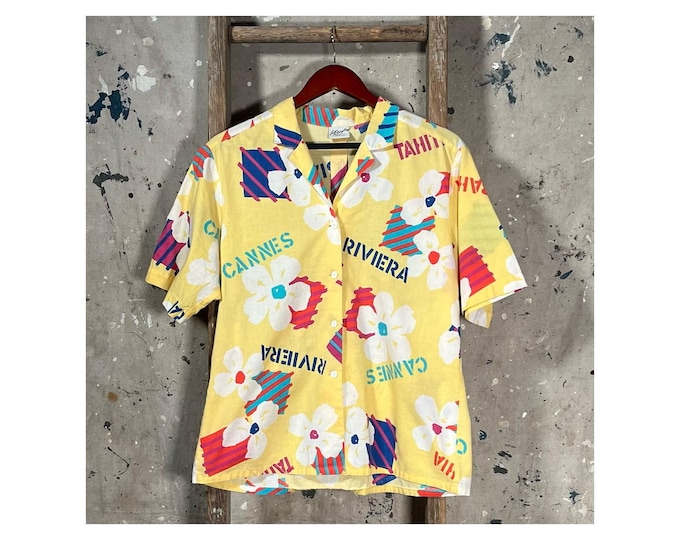Cannes Riviera 1990s Hawaiian Shirt All Cotton