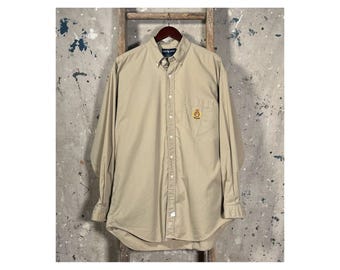 Polo Crest '90s Ralph Lauren Khaki Shirt XL