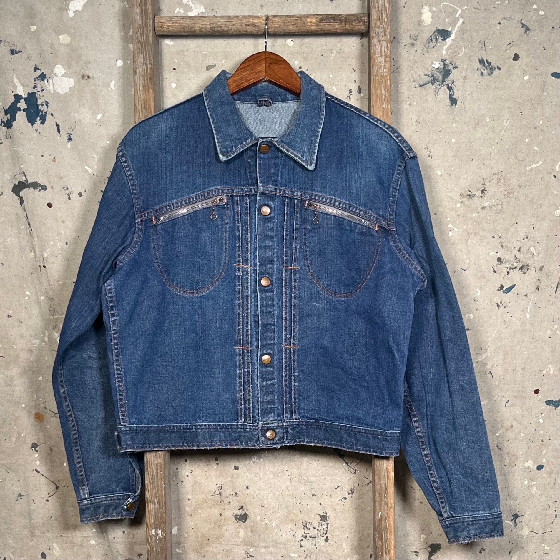 Sears Roebucks 60s Pleated Denim Jacket Sears Roebucks 60s Pleated Denim Jacket