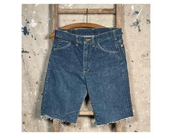 1950s LEE Rider Denim Shorts Cut Off Union Made