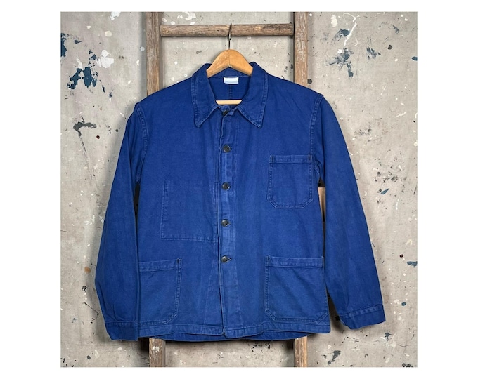 Blue Cotton Twill Chore Jacket