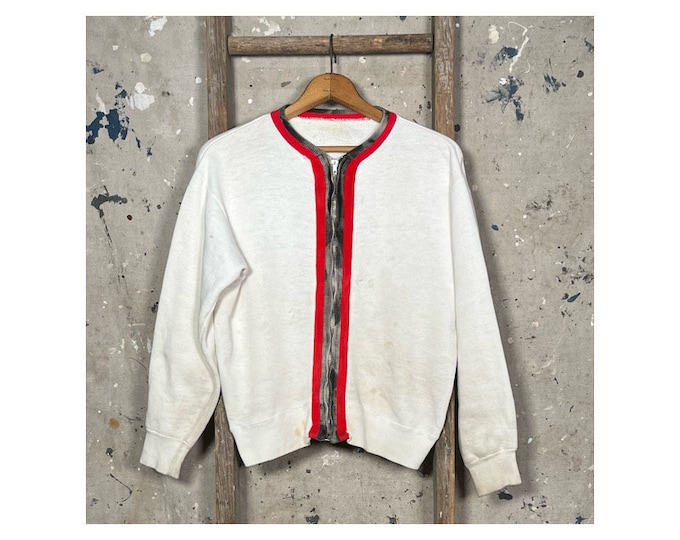 1950s Sweatshirt Cardigan
