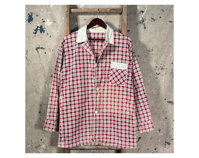 1950s Plaid Pajama top