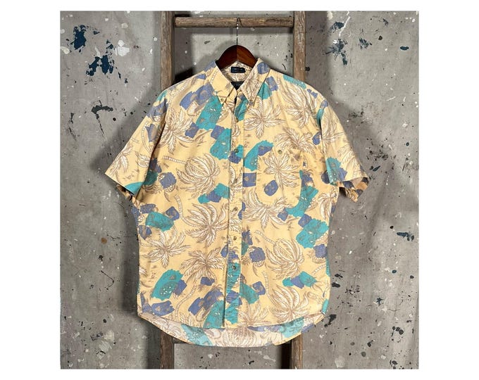 Chaps Ralph Lauren 1990s Hawaiian Shirt All Cotton