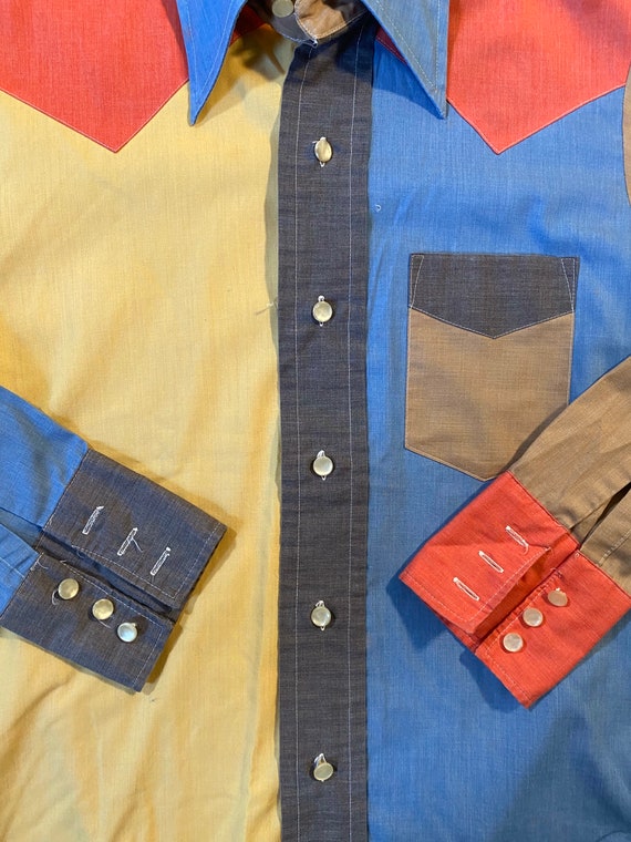 1960s Color Block Shirt - image 5