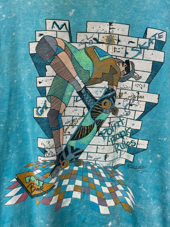 Point Blank 80s Skate T-shirt thrashed - image 7