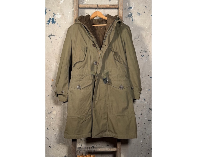 1940s USMC Overcoat Parka Alpaca pile liner