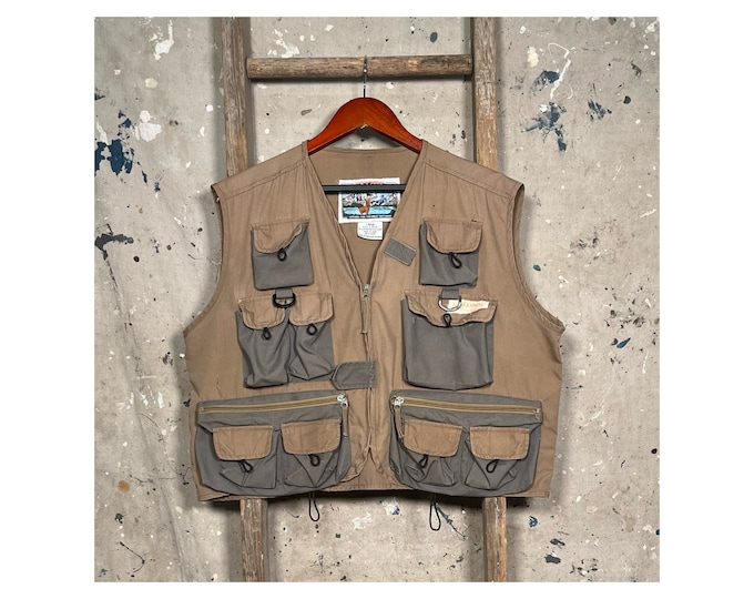 1990s Field & Stream Fishing Vest Two-Tone
