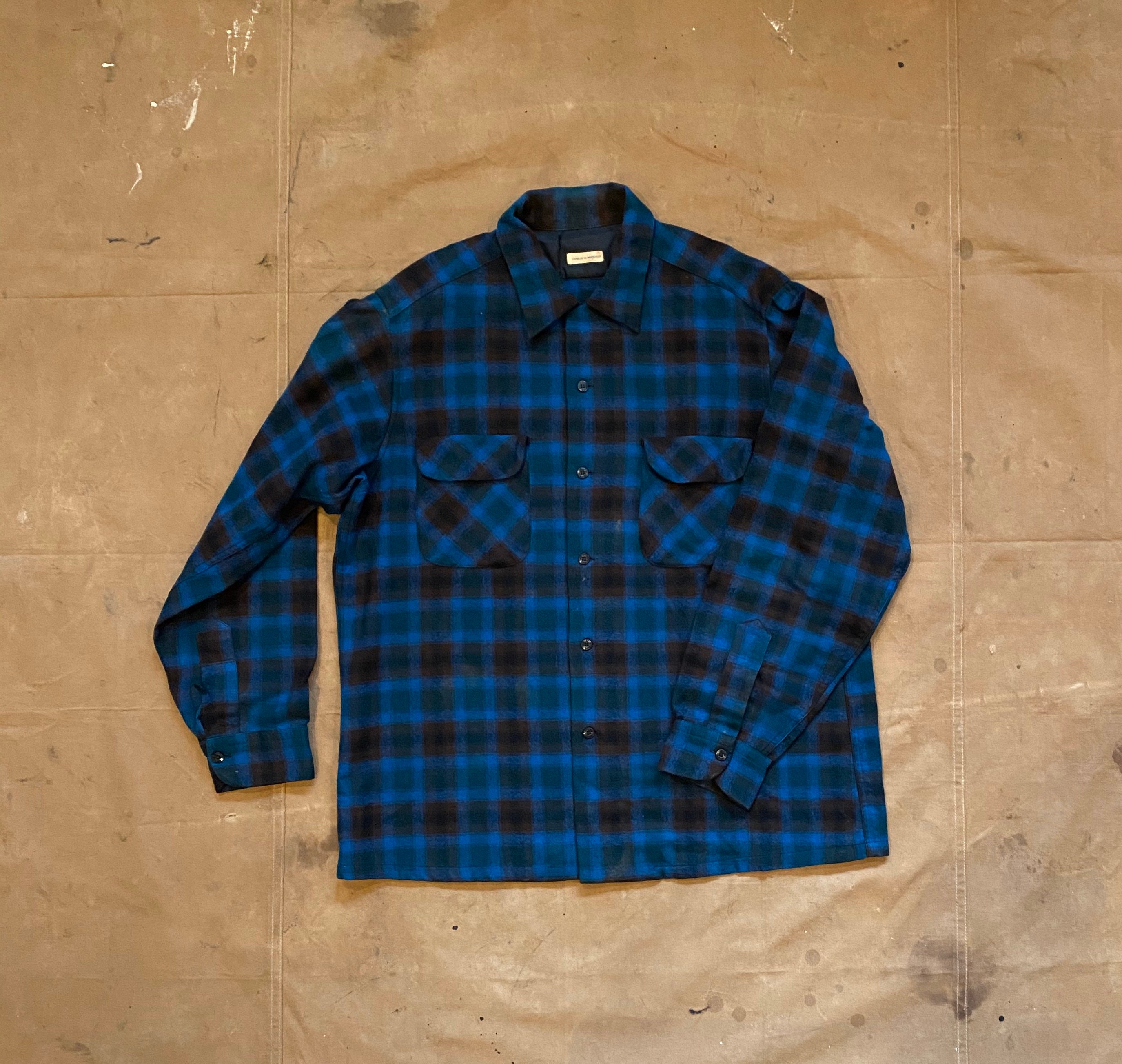 50s Pendleton Board Shirt Loop Collar - Etsy