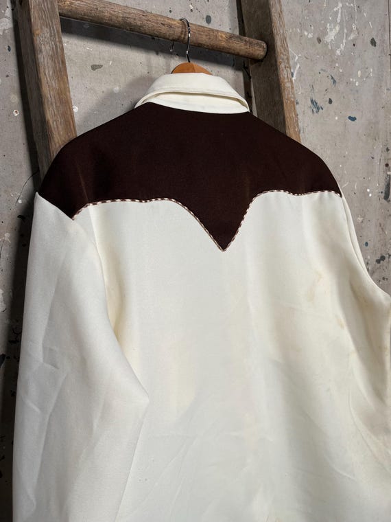 Two Tone 1970s H Bar C Button Down Shirt - image 7