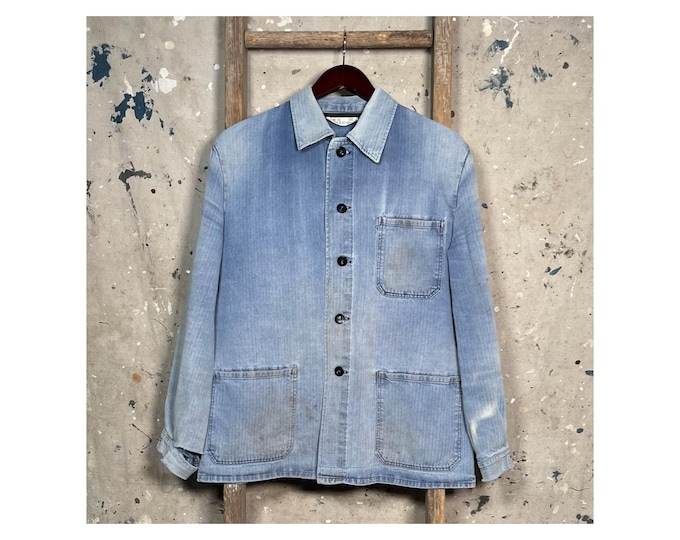 Blue Herringbone Twill Chore Jacket