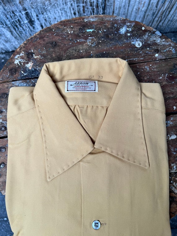 NOS 1940s Rayon Arrow Gabanaro Loop Collar Shirt - Etsy